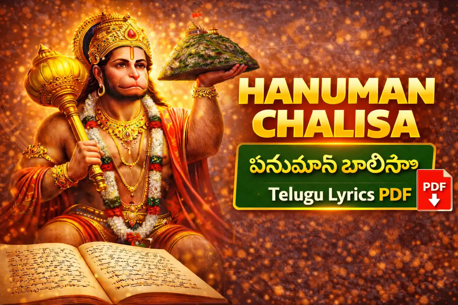 తెలుగు హనుమాన్ చాలీసా Hanuman Chalisa in Telugu Lyrics Download 1 Hanuman Chalisa Telugu Lyrics PDF