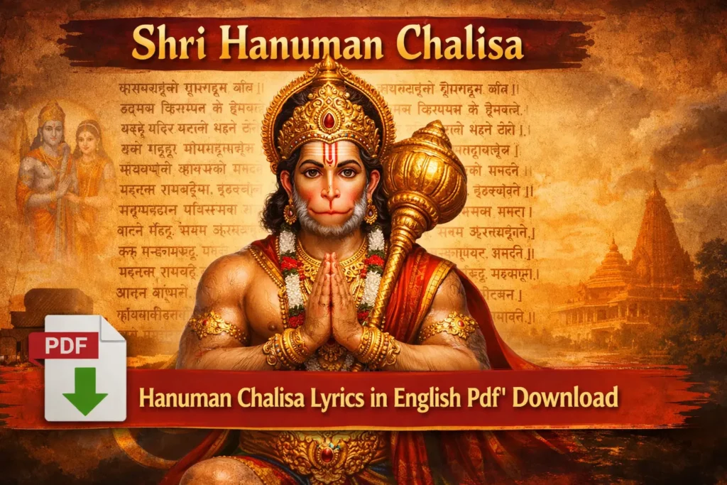 Hanuman Chalisa in English Lyrics | Free PDF Download 3 hanuman chalisa writte in english