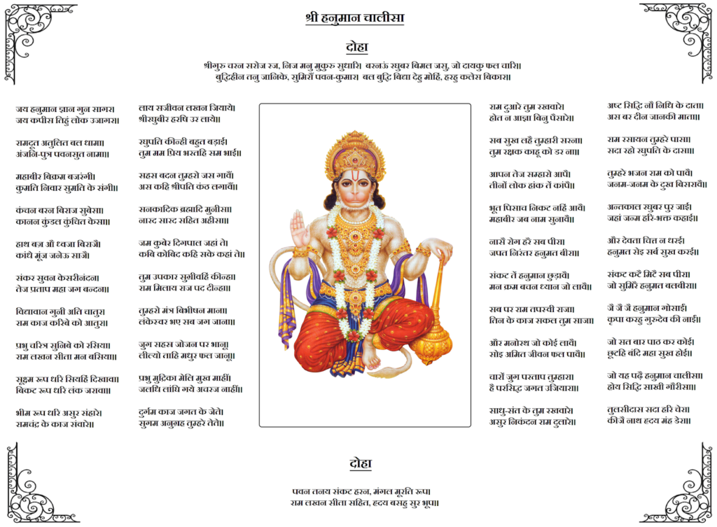 hanuman chalisa in hindi lyrics image