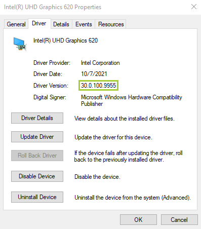 graphic driver installation screenshot