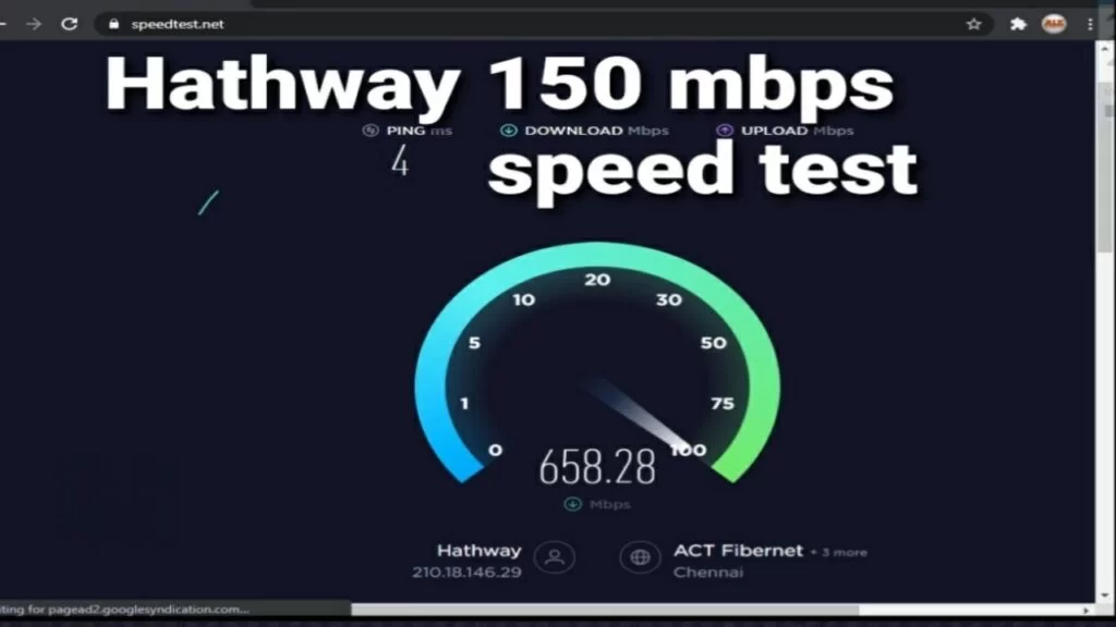 Hathway Speed Test 150 Mbps